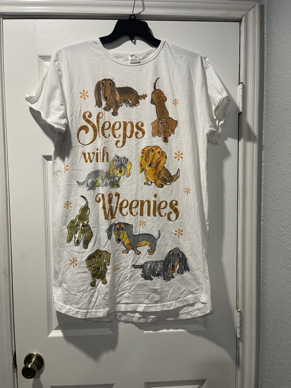 Sleeps With Weenies White Girls' Graphic Tee